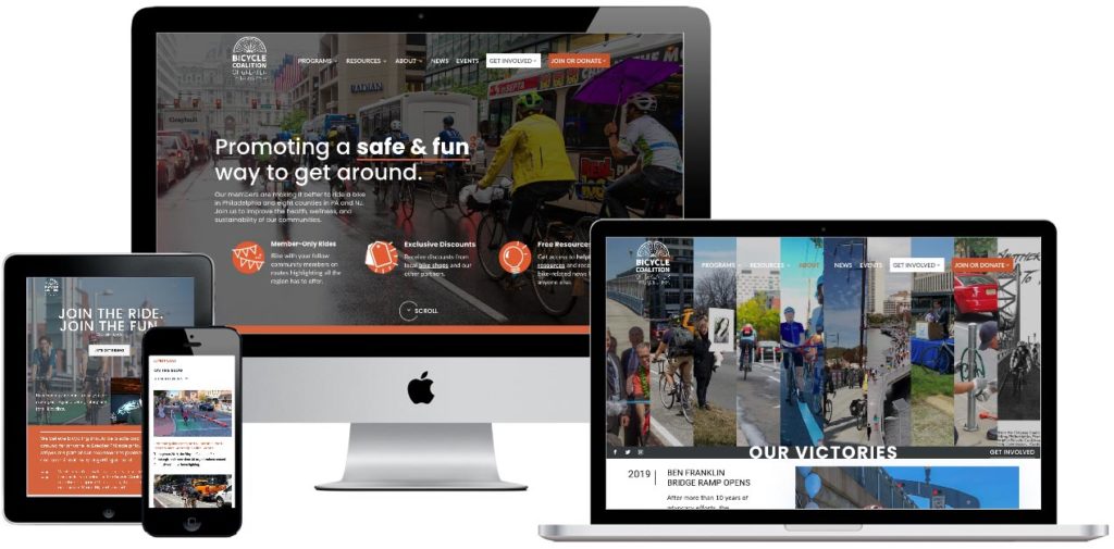 Bicycle Coalition of Greater Philadelphia website redesign and rebrand case study