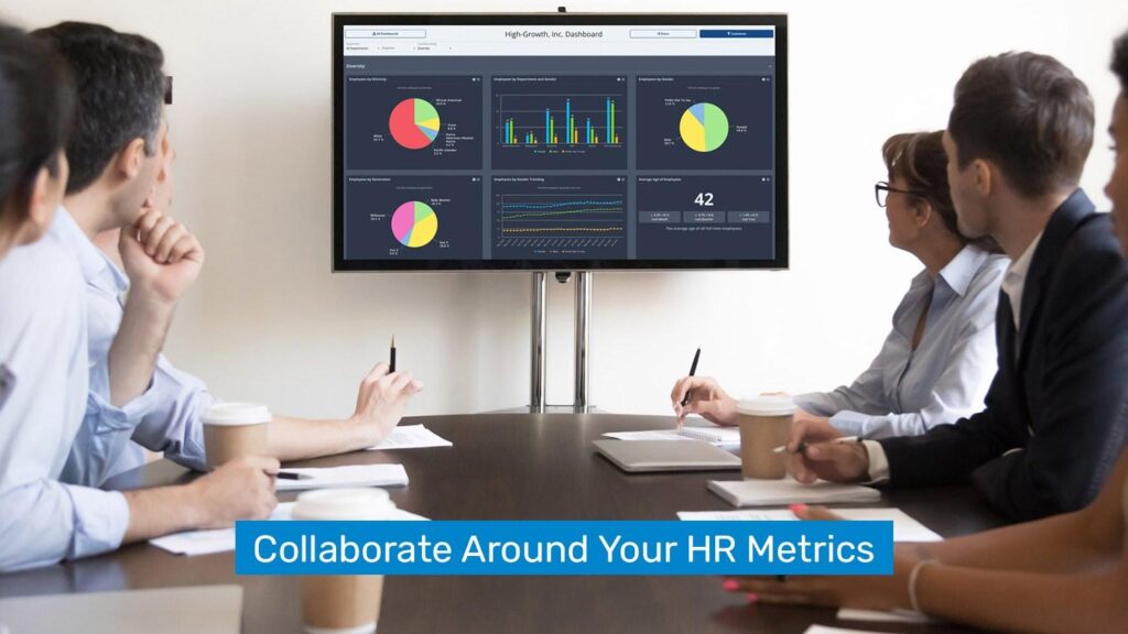 Marketing graphic for B2B SAAS Startup in HR Tech showing collaboration